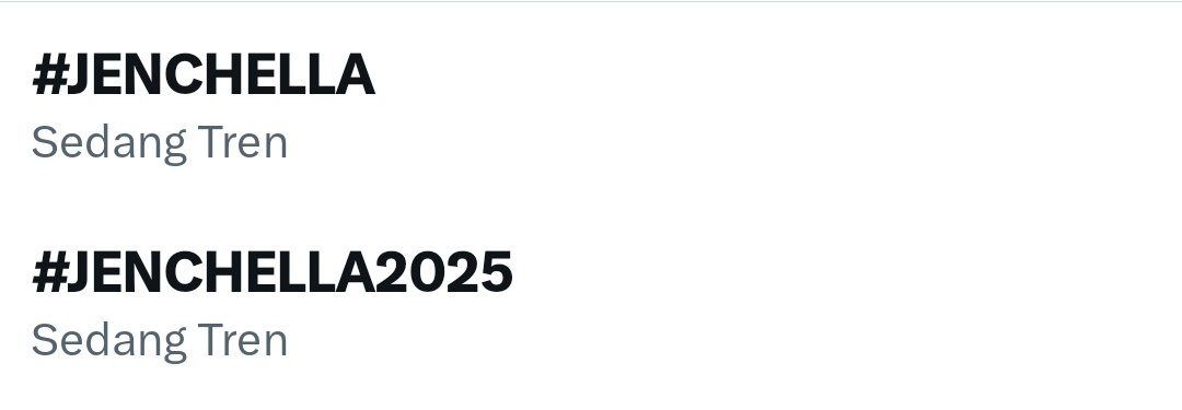 It's currently trending, please keep using hashtags and trending

#JENCHELLA #JENCHELLA2025
