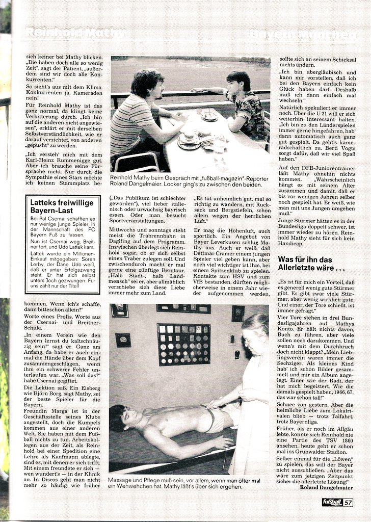 kicker_fuma's tweet photo. "Reinhold Mathy - Kein Pakt mit dem Glück"

(Aus: Fuma September/Oktober 1983)

#mathy #fcbayern #uerdingen #hannover96 #botd #happybirthday https://t.co/Ea8dlME1Ps