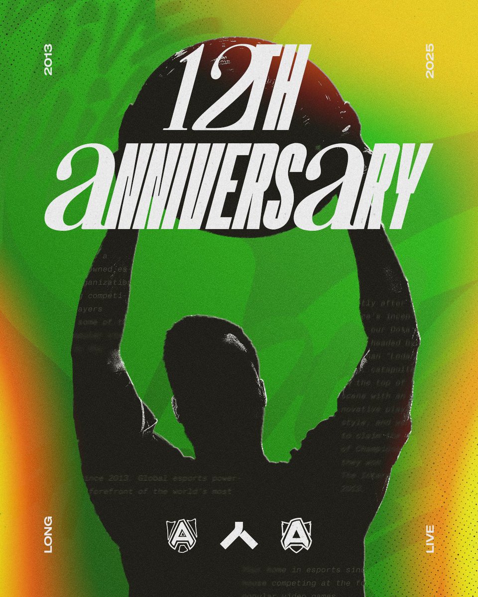🎉ALLIANCE TURNS 12 YEARS OLD🎉

Whether you're here since day 1 or 1 day, thank you for being part of the #ALLfam journey! Here's to 12 more!💚