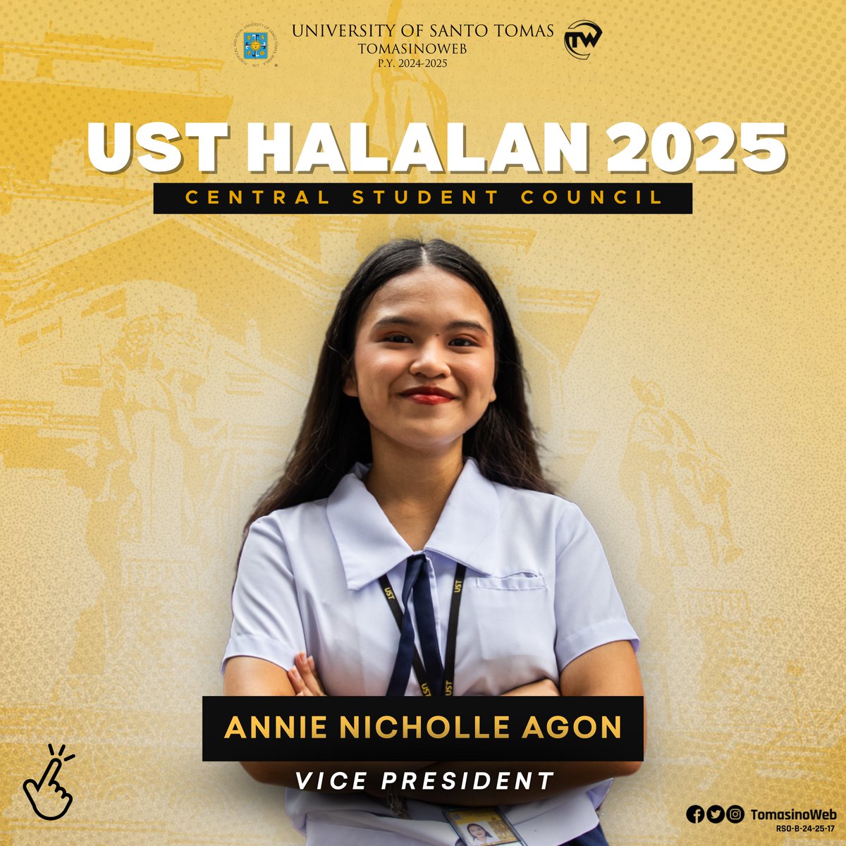 TomasinoWeb's tweet photo. NEW BEGINNINGS WITH THE NEW THOMASIAN LEADERS

The new officers of the UST Central Student Council have been proclaimed by the UST Commission on Elections. https://t.co/JumNN2O0aj