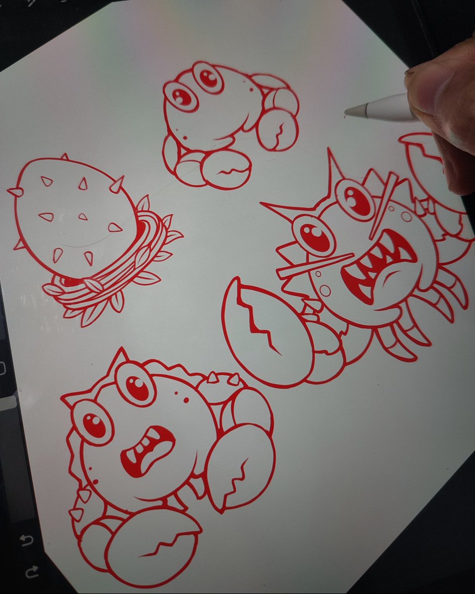 bay_illust's tweet photo. sketching an evolving character🦀🦀
follow me for more designs 💫

#artcosystem #bayillust #character #artwork #cardlove #boardgames #illustration #gameart #graphicdesign #design #crab #cartoon https://t.co/xACBCWh3iw