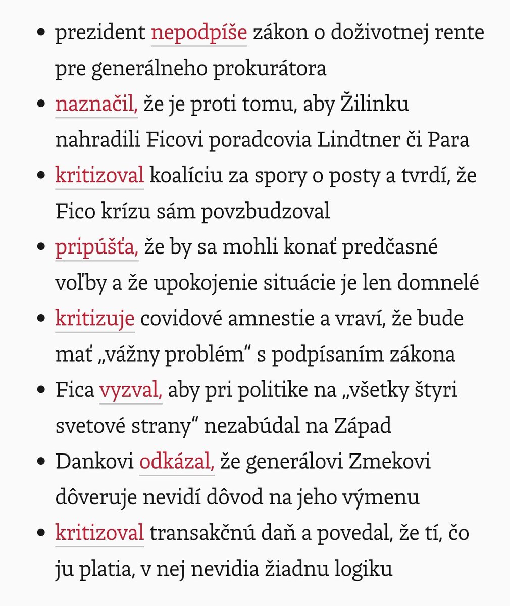 Prezident v Sobotných dialógoch zjavne vycítil, že keď nedodržiava koaličnú zmluvu Danko, nemusí ju dodržiavať ani on.
Samozrejme, nie som naivný, musíme si počkať na reálne činy... 
Napr. podpísaním Covidovej amnestie by poprel jednu z hlavných častí svojej politickej kariéry.