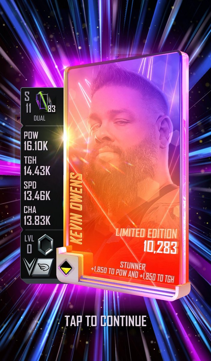 Rarity Picks were GOOD to me! 🔥

Who else has a Kevin Owen's LE so far? 👀 #WWESuperCard #WWE