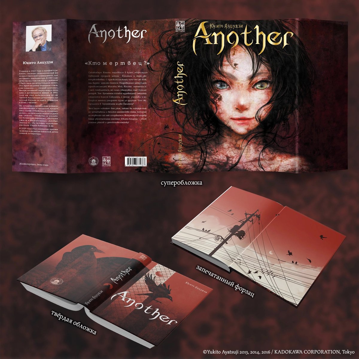 huaepiphany's tweet image. Created hard covers, endpapers and interior art for Another, horror novels by Yukito Ayatsuji! #アナザー