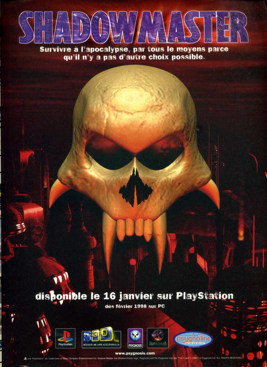 AllmightoFranky's tweet photo. La publicité papier du jour,bonjour!Des pubs récupérées au cours de lectures d'un #Joypad de 1998!#SEGA #WorldWideSoccer98 sur la #Saturn!Et de la #Playstation avec #FormulaOne97,#NightmareCreatures et #ShadowMaster!#retro #retrogaming #oldschool #culturepub #80s #90s https://t.co/mOxjmLujTu