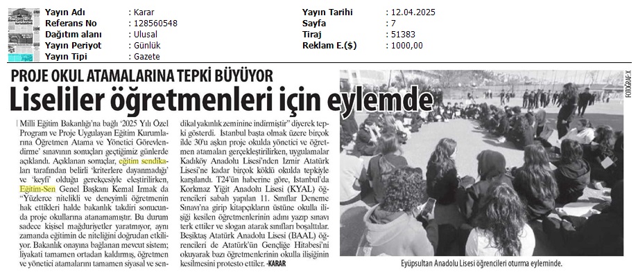 egitimsen's tweet photo. Proje okulu atamalarının keyfi yapıldığını belirten Eğitim Sen Genel Başkanı Kemal Irmak, "Mevcut sistem; liyakati tamamen ortadan kaldırmış, öğretmen ve yönetici atamalarını tamamen siyasal ve sendikal yakınlık zeminine indirmiştir. Atamalarda mesleki kıdem, hizmet süresi, akademik yeterlilik gibi nesnel kriterlerin olmaması, uygulamaların keyfiliğini gözler önüne seriyor."
#TorpilDeğilLiyakat