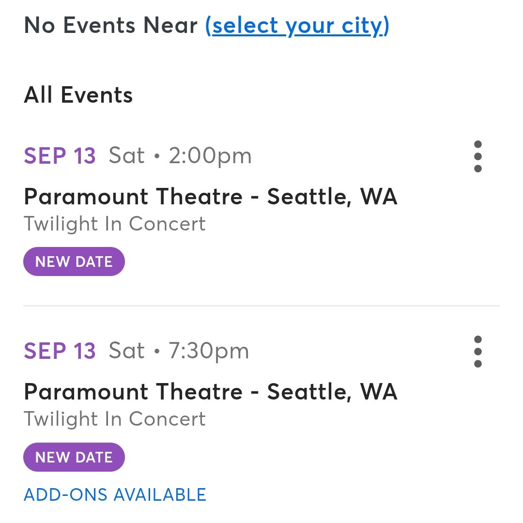 mjslarkin's tweet photo. Os concertos de Crepúsculo no dia do aniversário da Bella serão em Seattle 😭 https://t.co/pBzll2718r