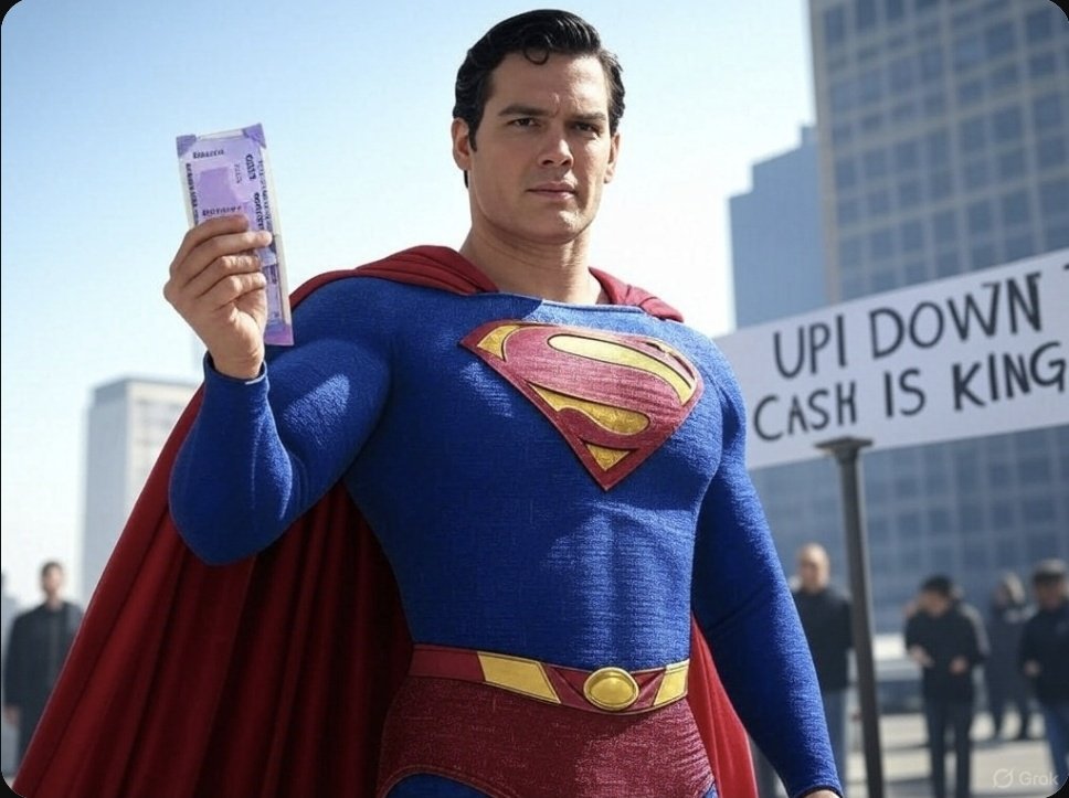 Jay_Matoliya's tweet image. UPI app: 'Server down, try again.'
Cash in wallet: 'Guess who’s the hero now?' 💸

#UPIDOWN #CashIsKing #GooglePay #NPCI