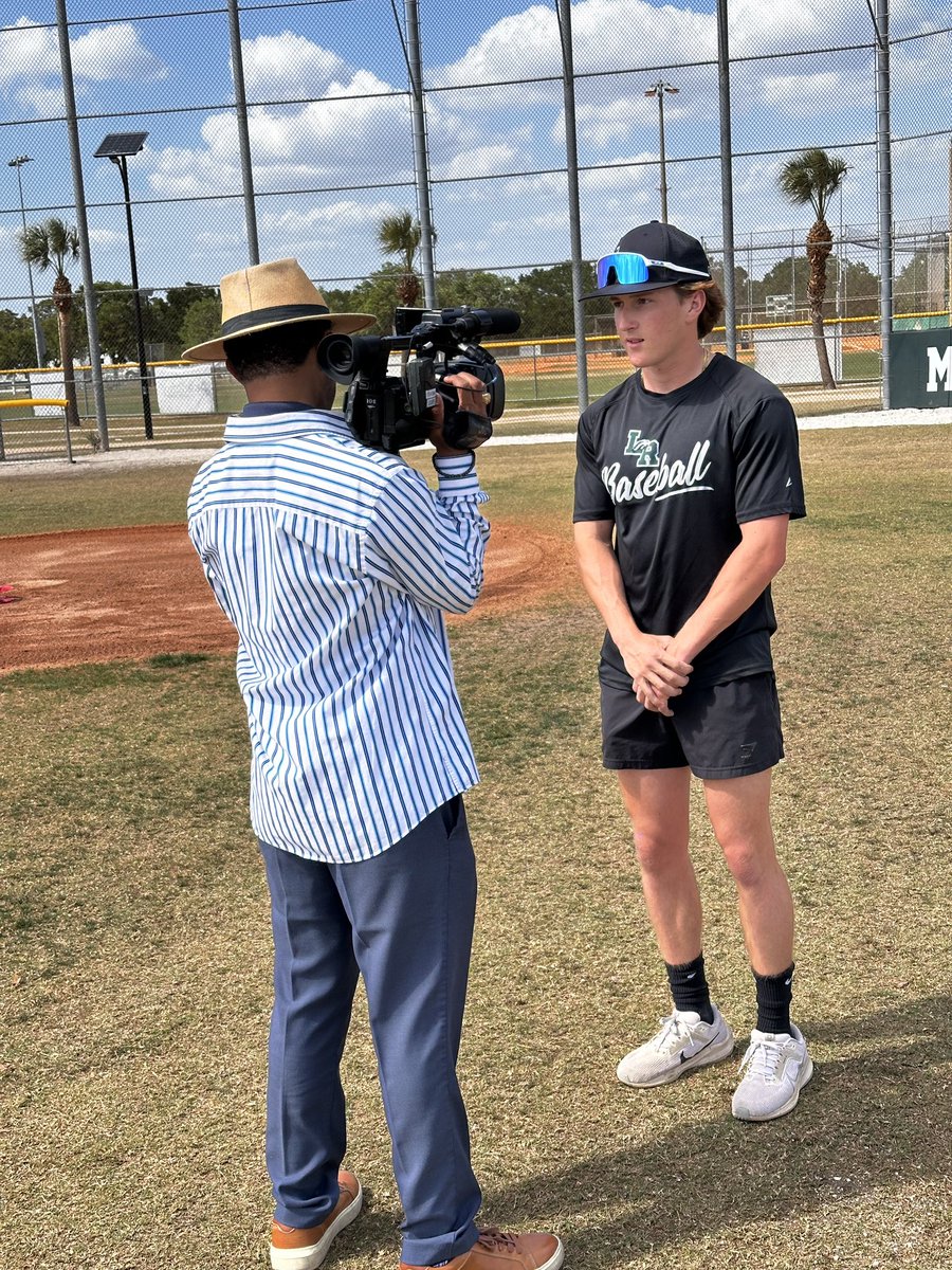 2026 <a href="/_CarterSprague/">Carter Sprague</a> is leading his #LakewoodRanchBaseball team into the play offs this Tuesday against Parish HS! Carter is gettin a little well deserved TV time! This kid can hit…. sprays all fields w/ hard line drives, great arm,runs, &amp; he can track down some balls in CF!