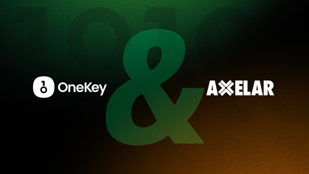 OneKeyHQ's tweet photo. Don’t fade this one. 👀

Meet our new ecosystem friend: @Axelar — the cross-chain infra powering seamless asset interoperability across 74 chains (and counting).

Their sigma mission: Connect one million blockchains.

Self-custody needs connectivity. Let’s build it together. https://t.co/DFdj818vUn