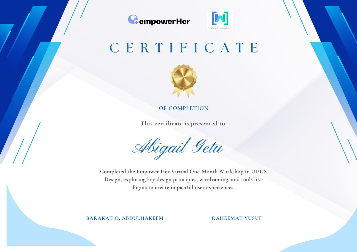 Hellow World, Just finished a 1 month UI/UX course which means I now officially know where buttons shouldn't go. Watch out, world I'm ready to judge every app like a true design snob Hahaha. On serious note I need to practice figma. 

#UIUXCertified
 #TrustMeImADesigner(kinda)