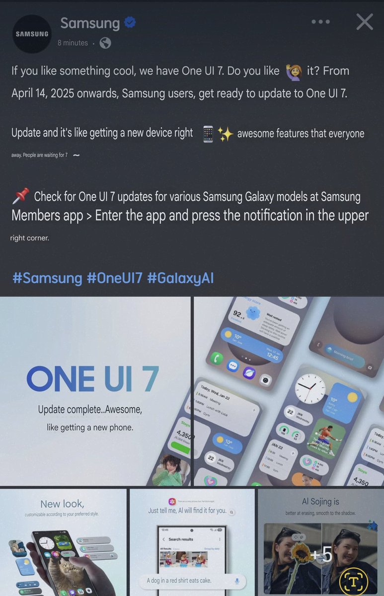 Another hint for Galaxy S24 users in India, the Middle East, and South Asian countries?

Thailand's Samsung Galaxy S24 series will receive the official One UI 7 update next Monday, April 14th.