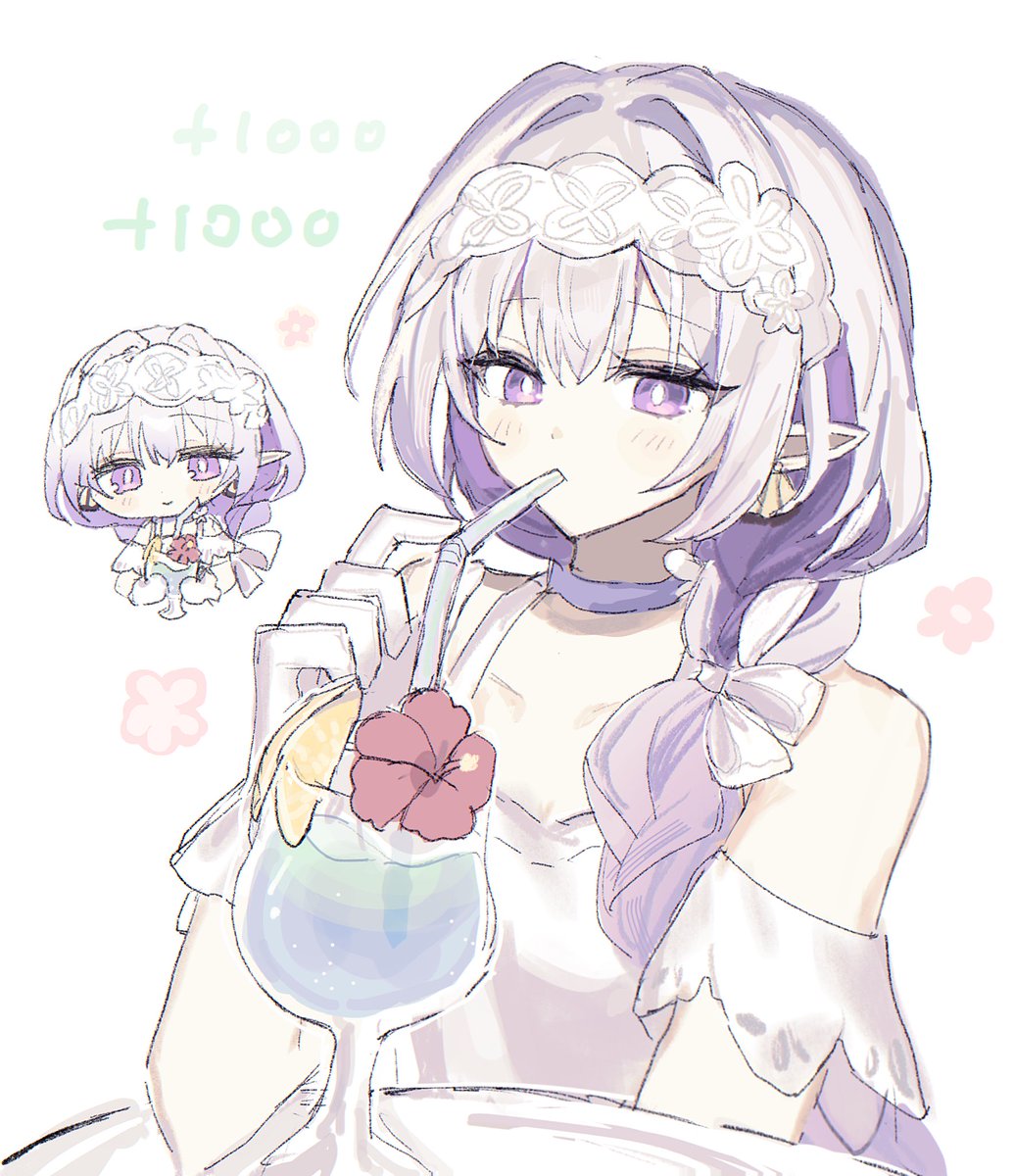 qz1c_'s tweet image. 🍹💜 #HonkaiStarRail #Castorice