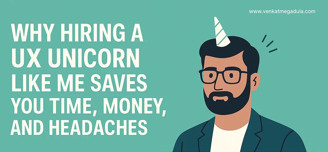 Why Hiring a UX Unicorn Like Me Saves You Time, Money, and Headaches.
medium.com/@venkatmegadul…
#uxdesign #productdesign #uxunicorn #web3ux