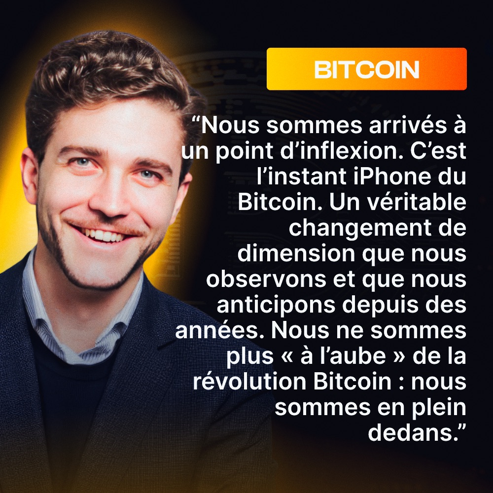 Cryptoast (@cryptoastmedia) on Twitter photo 👀 « L'instant iPhone du Bitcoin ». Et si l'adoption du BTC ne faisait que commencer ?
<a href="/AlexandreLaizet/">Alexandre Laizet ⚡️</a>, directeur général adjoint de The Blockchain Group, nous éclaire sur l'adoption des réserves stratégiques en BTC : seront-elles bientôt la norme ?
👉 cryptoast.fr/moment-iphone-… 👀 « L'instant iPhone du Bitcoin ». Et si l'adoption du BTC ne faisait que commencer ?
<a href="/AlexandreLaizet/">Alexandre Laizet ⚡️</a>, directeur général adjoint de The Blockchain Group, nous éclaire sur l'adoption des réserves stratégiques en BTC : seront-elles bientôt la norme ?
👉 cryptoast.fr/moment-iphone-…