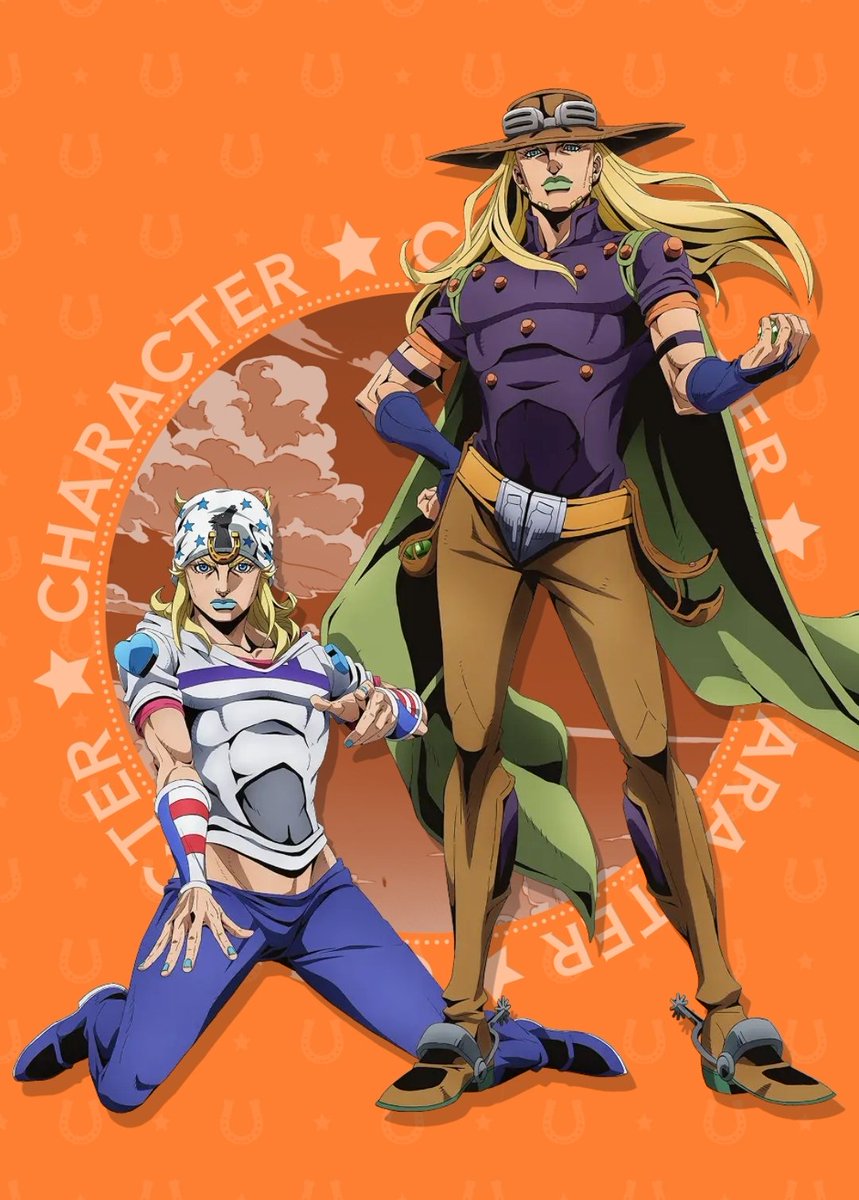_OtakusBR's tweet photo. Visuais do Johnny Joestar e Gyro Zeppeli para o anime "Jojo's Bizarre Adventure - Parte 7: Steel Ball Run". 

O anime estreia em breve. https://t.co/7PlgnKmlr6