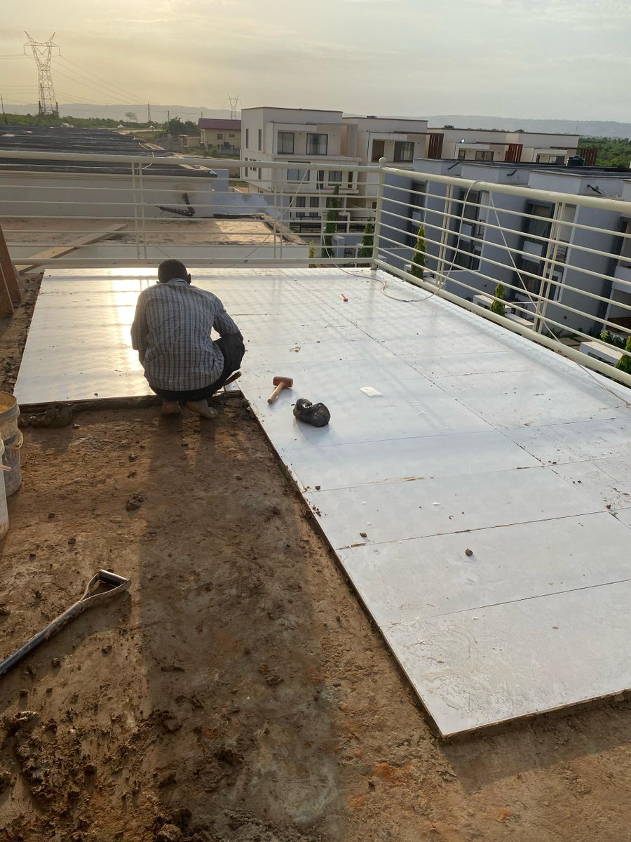 BraKhem's tweet photo. Getting balcony tile works done on this 4Bedroom unit for an off plan payment client #BuildingOntrust #RealEstate https://t.co/KHzRDEco2g