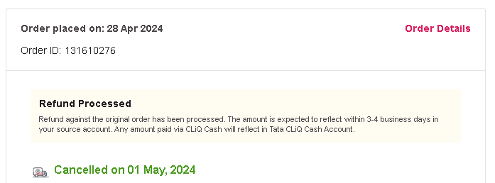 mflying79's tweet photo. @TataCLiQCare  Any specific reason, 7 out of 8 orders placed over last 1 year have been cancelled? Don't get into excuses of address, or quality check etc, as the same stuff ordered from another account got delivered at the same address. https://t.co/oaqYbYICnm