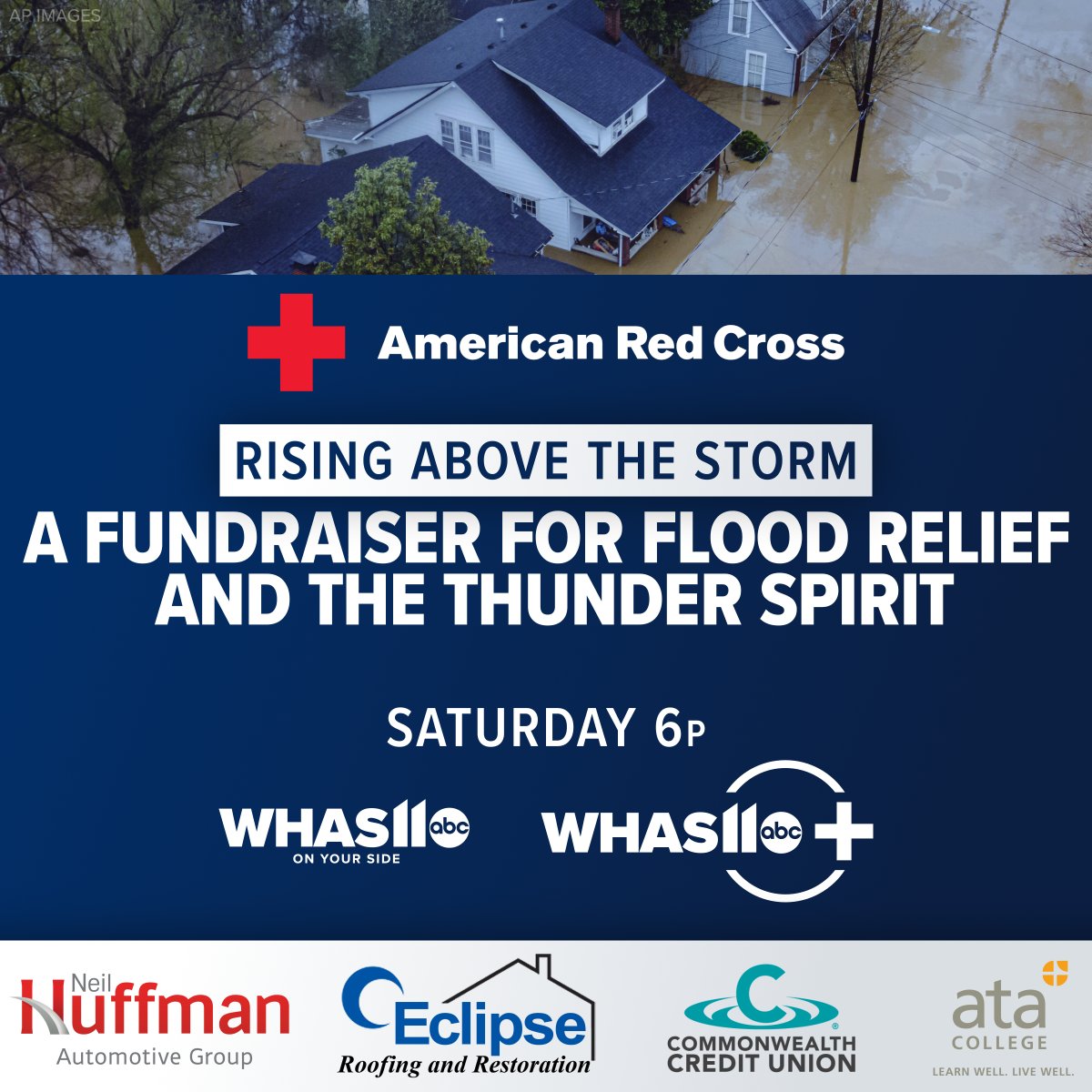 WHAS11's tweet photo. Thunder Over Louisville may be canceled, but WHAS is hosting a special fundraiser today to help flood victims. | HOW TO HELP: https://t.co/LczUfwvFGn https://t.co/y6QgXkEtzF