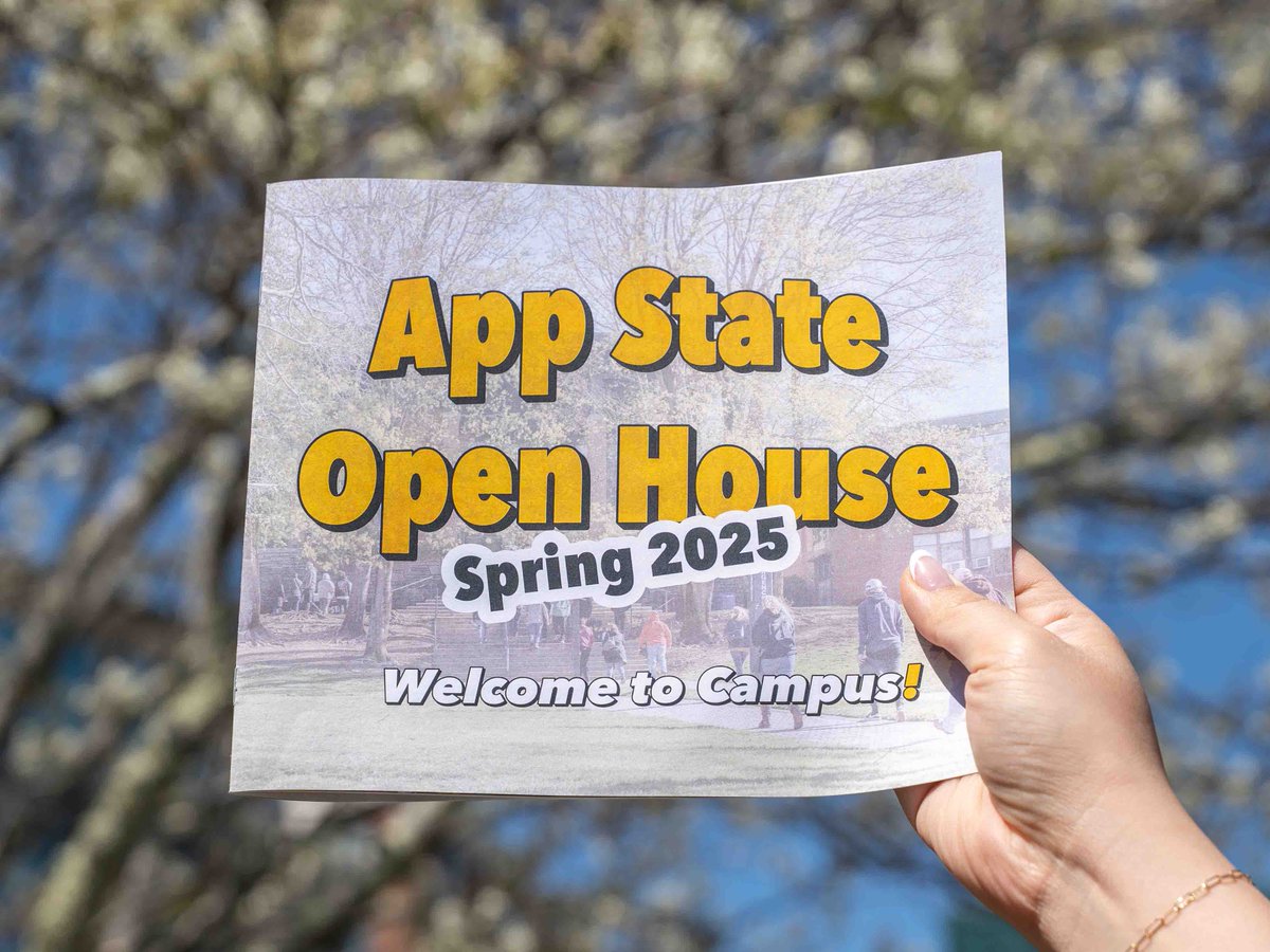 App State Admissions (@applyappstate) on Twitter photo Spring Open House in Boone is about to begin!
We are excited to welcome you all to campus and help you explore everything App State has to offer.
Let us know if you are on campus today, and don’t forget to tag <a href="/ApplyAppState/">App State Admissions</a> in any photos you post! Spring Open House in Boone is about to begin!
We are excited to welcome you all to campus and help you explore everything App State has to offer.
Let us know if you are on campus today, and don’t forget to tag <a href="/ApplyAppState/">App State Admissions</a> in any photos you post!