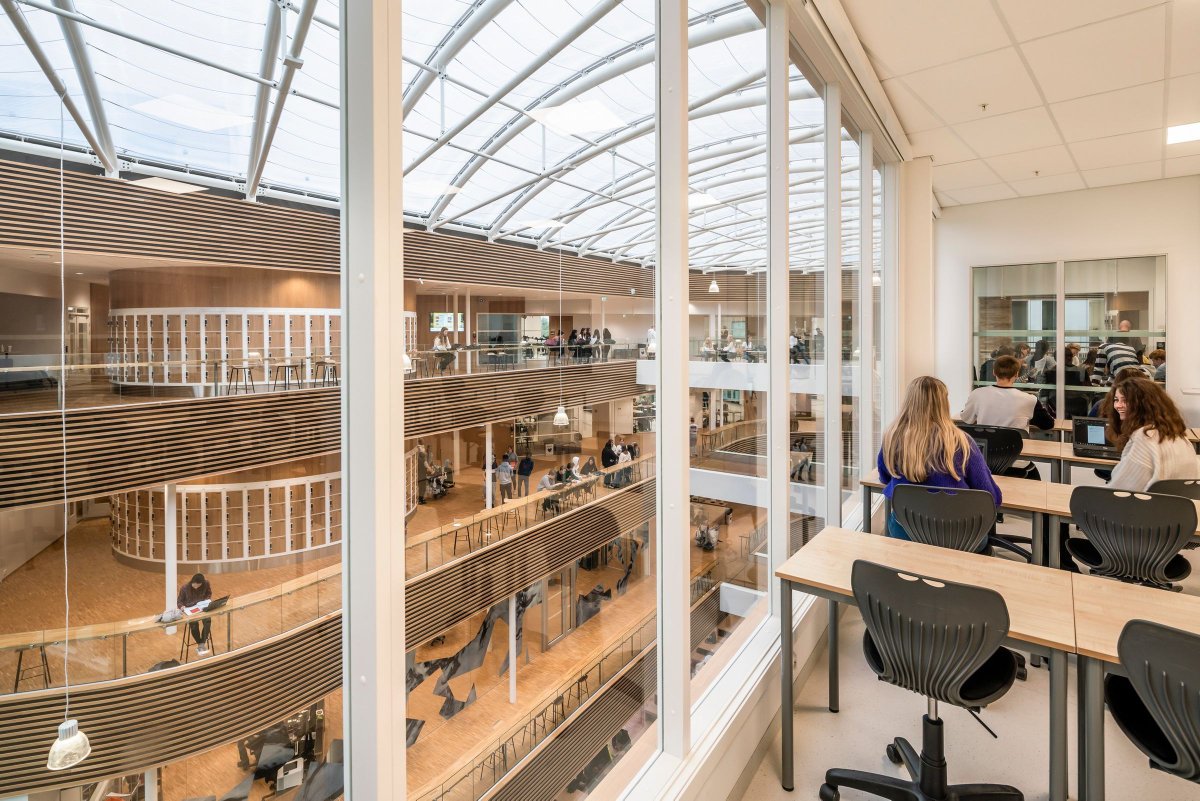 Archello's tweet photo. LINK Arkitektur’s (@LINKarkitektur) Horten Upper Secondary School sets a new benchmark in sustainable education.#
https://t.co/bh3eHHY9Yi
#MassTimber #PlusEnergyBuilding #SustainableDesign https://t.co/TyLINsEO9G