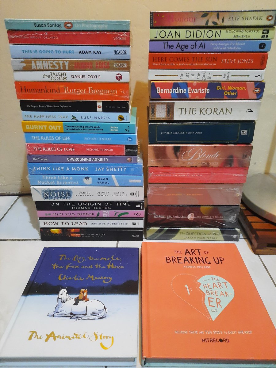 mhdiskdr's tweet photo. please help retweet.

hello, karena aku lagi butuh uang please bantuin aku habisin jualan buku aku ya. semua buku dijamin ori. pengiriman dari tangerang, yg mau tanya2 bisa dm aku. untuk detail dan harganya bisa cek thread di bawah ya. terima kasih banyak. https://t.co/arIMPLPShB