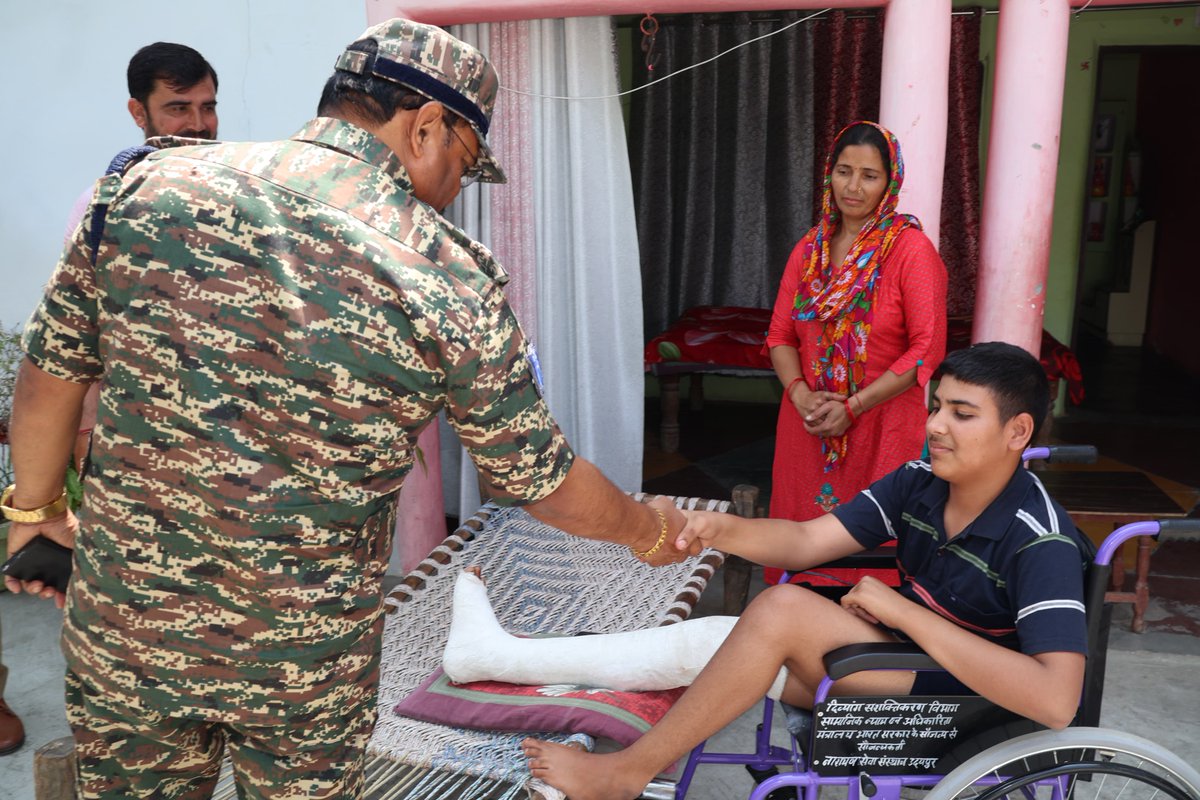 Subhash Chander, DIGP, GC Rampur personally interacted with families of Shaheed Karamvir singh, Vill-Saidpur Jaskauli to discuss their issues. DIGP assured them that CRPF are stood with our family of Martyrs and they can approach CRPF any time for redressal of grievances/problems