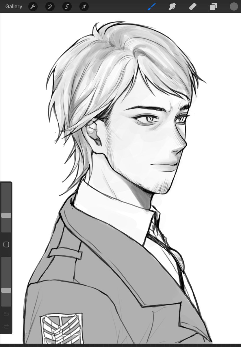 korokanasu's tweet photo. late birthday sketch  
#attackontitan #jeankirstein https://t.co/aH9miqaSpe