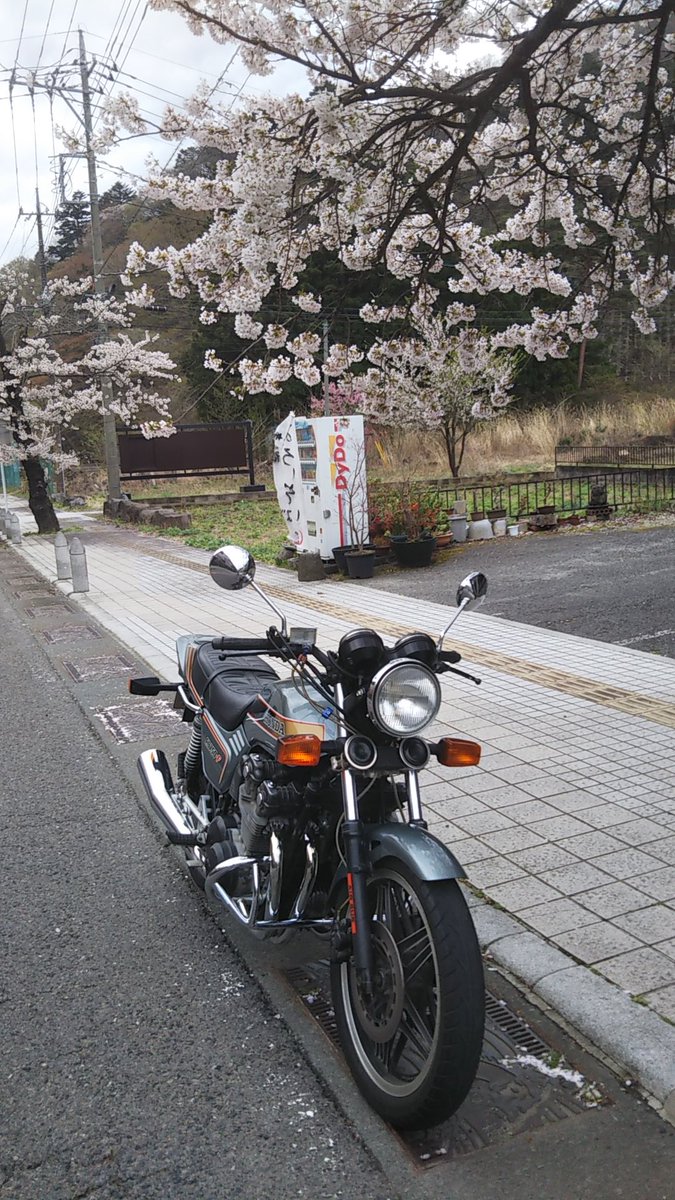 9xtTzMn6VewGL9M's tweet photo. #これを見た人は愛車の背景が桜の画像を貼れ
今日はMLBの試合が始まる前に近くの山岳部までチョイ乗り🏍️
現在平野部はソメイヨシノが満開ですがまだ山間部は咲き始めでした🌸
という事で写真は2年前に撮影したノーマル仕様のワンショットです👀
来週くらいが見ごろかな🌸
#板室温泉
#CB750FB https://t.co/1vJSdgBn3p