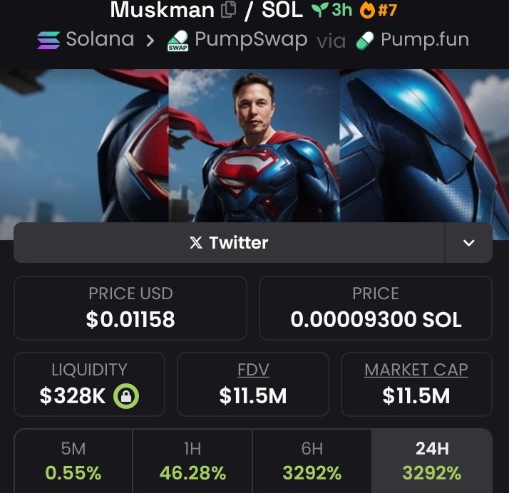 coinally1's tweet photo. I Gained a massive 
4x🔥 Profit from my Capital on #MUSKMAN💸💰
📍
SEND A DM TO JOIN MY PRIVATE 📩 TG 

#SOLANA
#SOL
#MEMECOINS
#PUMPSWAP https://t.co/5phL6q041Y