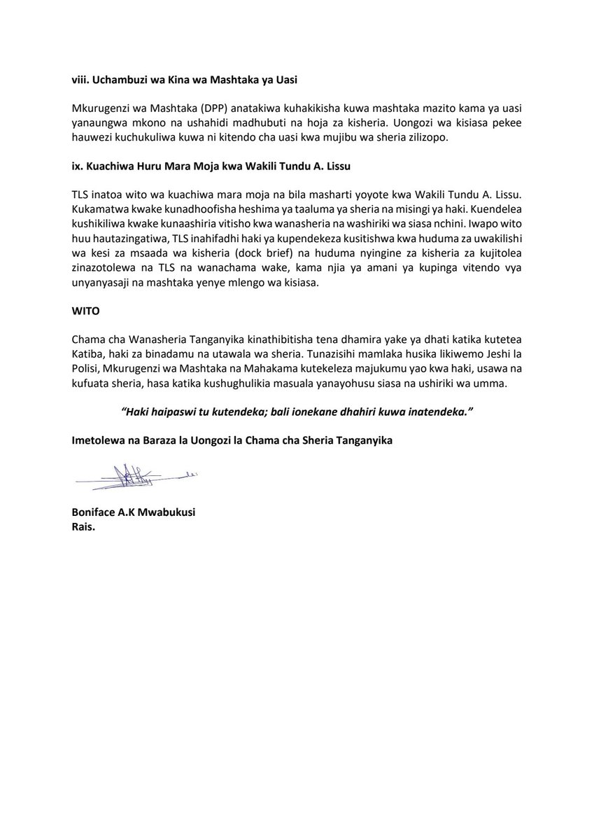Boniface Mwabukusi tweet media