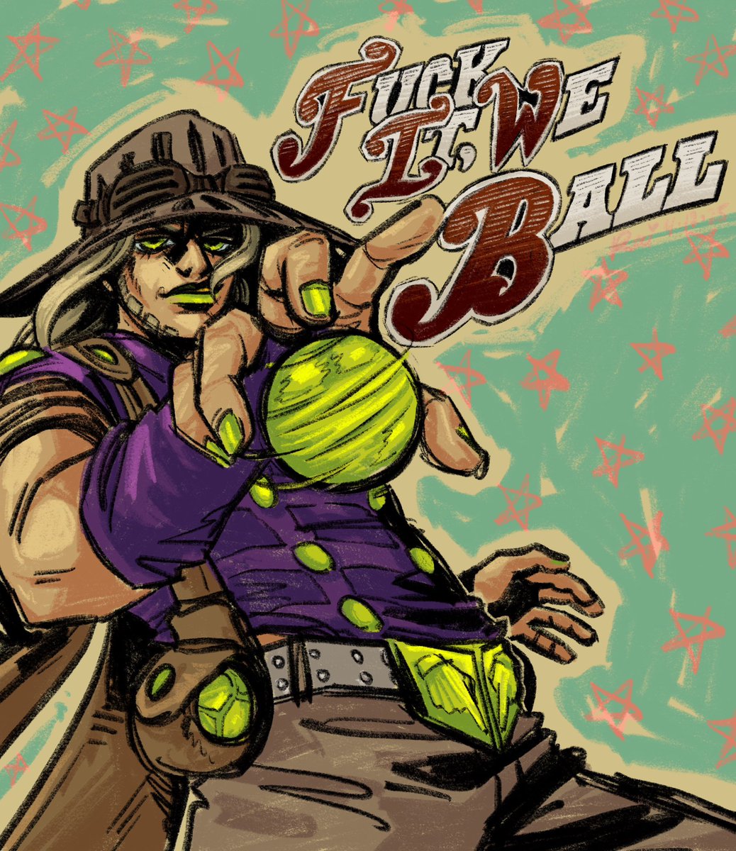 (Not so) Daily Drawing 2025 day 96:
Had to finish this up while watching the stream so I had it in the barrel if they announced.  HAPPY STEEL BALL RUN DAY YALL! 
#SteelBallRun #JJBA