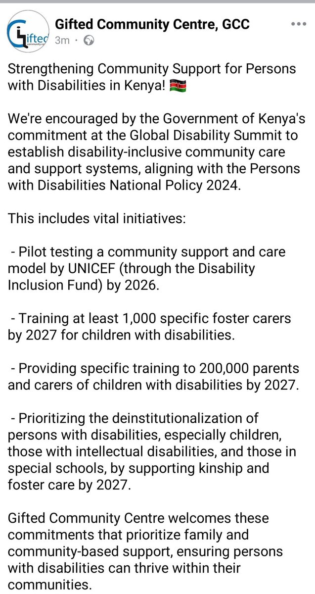giftedPWDcentre's tweet photo. Kenya's commitment to prioritizing disability protection at the Global Disability Summit is a welcome step. GCC is watching closely for the real-world impact. #DisabilityInclusion #globaldisabilitysummit2025 #IamGCC https://t.co/GcfNWvy3Xb
