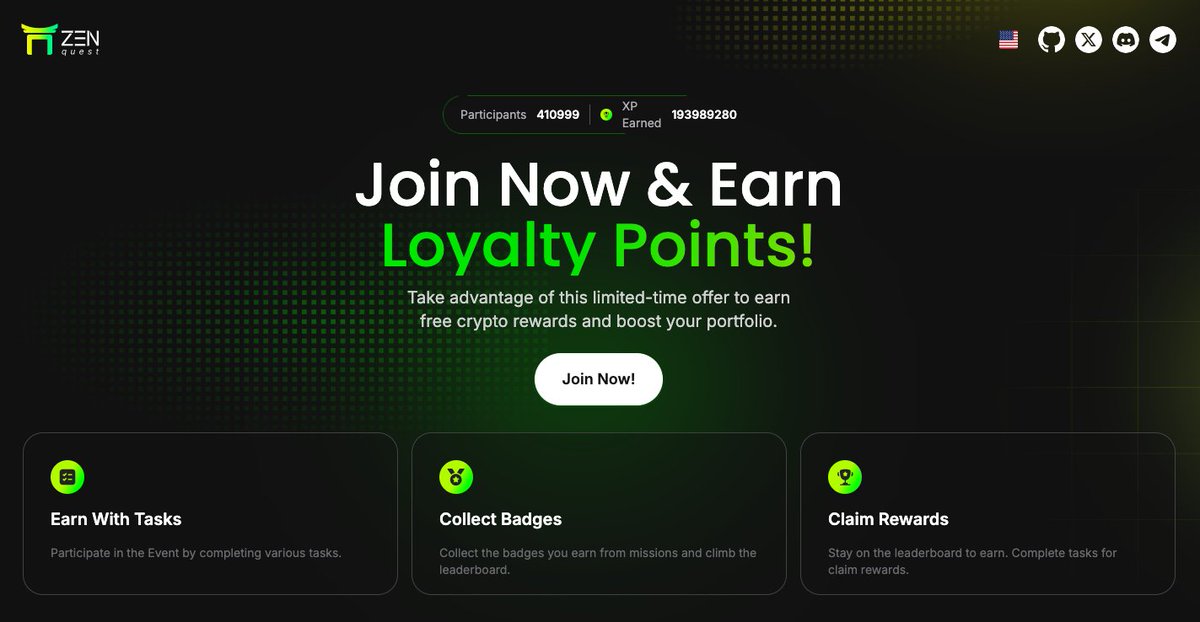 zen_chain's tweet photo. 🎯 What is ZenQuest?

ZenQuest is the center of our incentivized testnet campaign where you complete quests, earn points, and unlock rewards, including a future $ZTC airdrop.

Two types of quests: 
🧩 Social Quests
🔗 On-chain Quests https://t.co/7uyCZP6Lx9