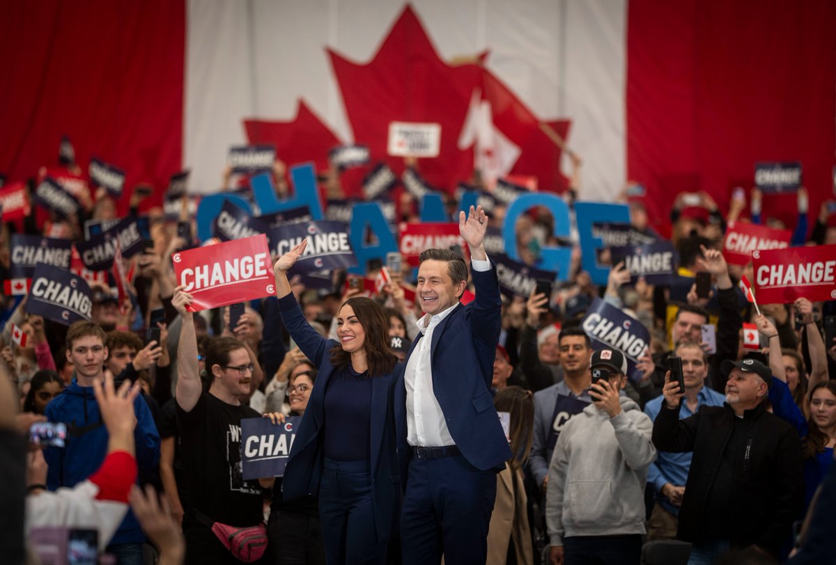 PierrePoilievre's tweet photo. Massive Windsor rally unites 🇨🇦 workers for Change!

For an Economic Action Plan that puts Canada First—For a Change. 

On April 28, vote for Change. Vote Conservative. https://t.co/R6PwhGSX3d