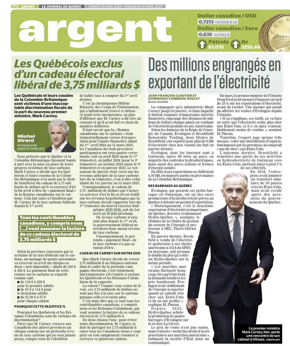 PierrePaulHus's tweet image. Qui est vraiment Mark Carney? Il se présente en défenseur de l’environnement, mais dirigeait une firme qui tirait des profits importants de l'exploitation des énergies fossiles. Mark Carney n’est pas pro-environnement — il est pro-écoblanchiment.