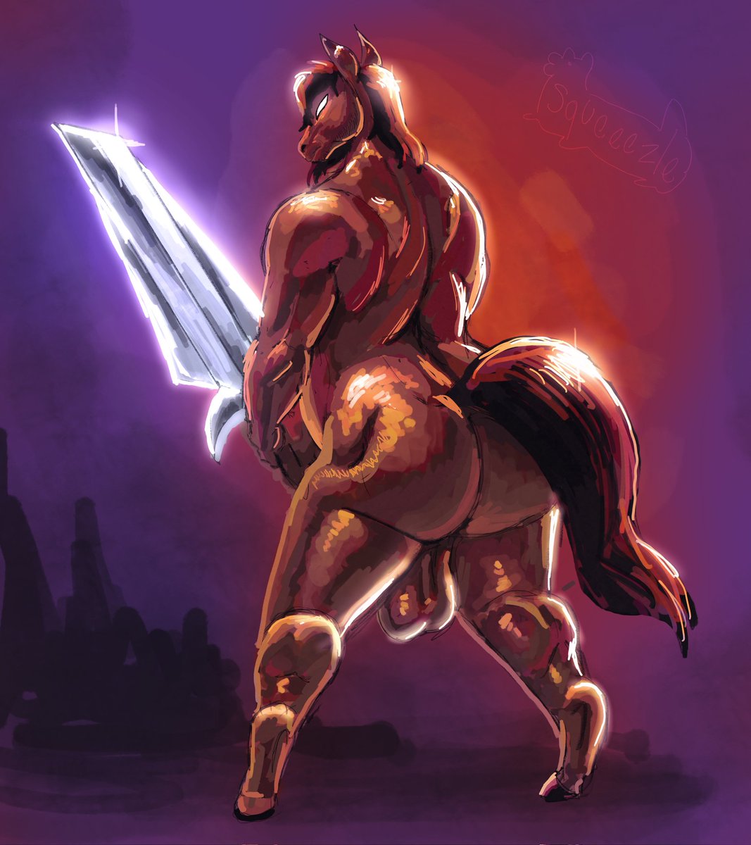 squeeezle's tweet photo. The horse of valor and resilience teaching me how to slay my husband: https://t.co/wBFZFtIsp9