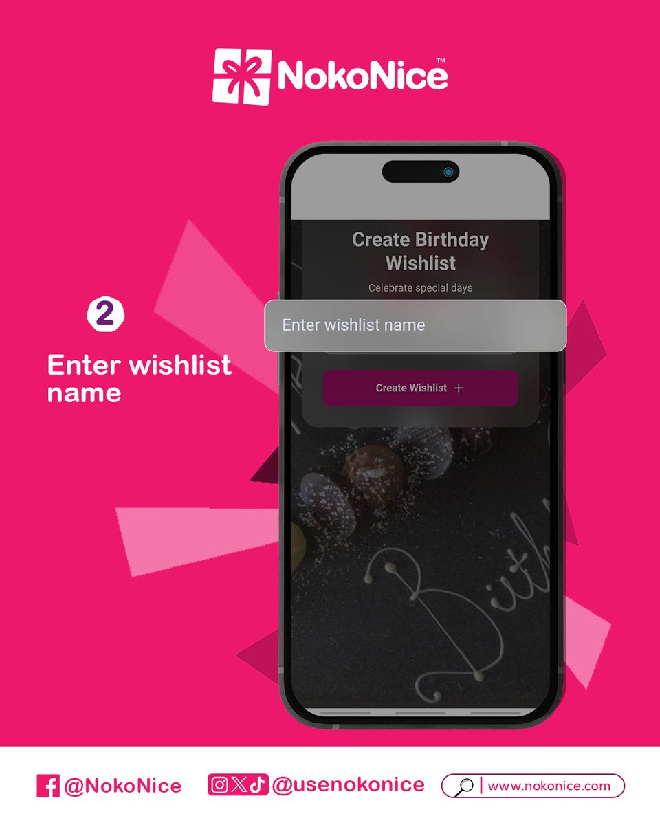 usenokonice's tweet photo. ๐ Steps to your dream gift? Simple!
1๏ธโฃ Create your wishlist.
2๏ธโฃ Share it with loved ones.
3๏ธโฃ Receive exactly what you wished for! ๐
โจ Start now at nokonice and make every occasion unforgettable.
#NokoNice #WishlistMadeEasy #PerfectGiftsGH #GiftIdeasGhana https://t.co/fw3sGe35kc
