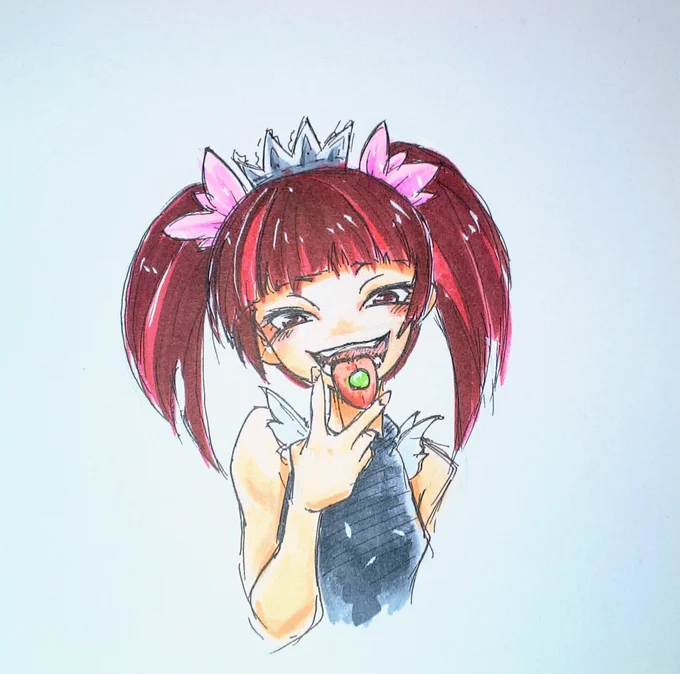 こないだのりなちゃん、塗ってみたらバチクソ可愛くなった。#ケムリクサ 