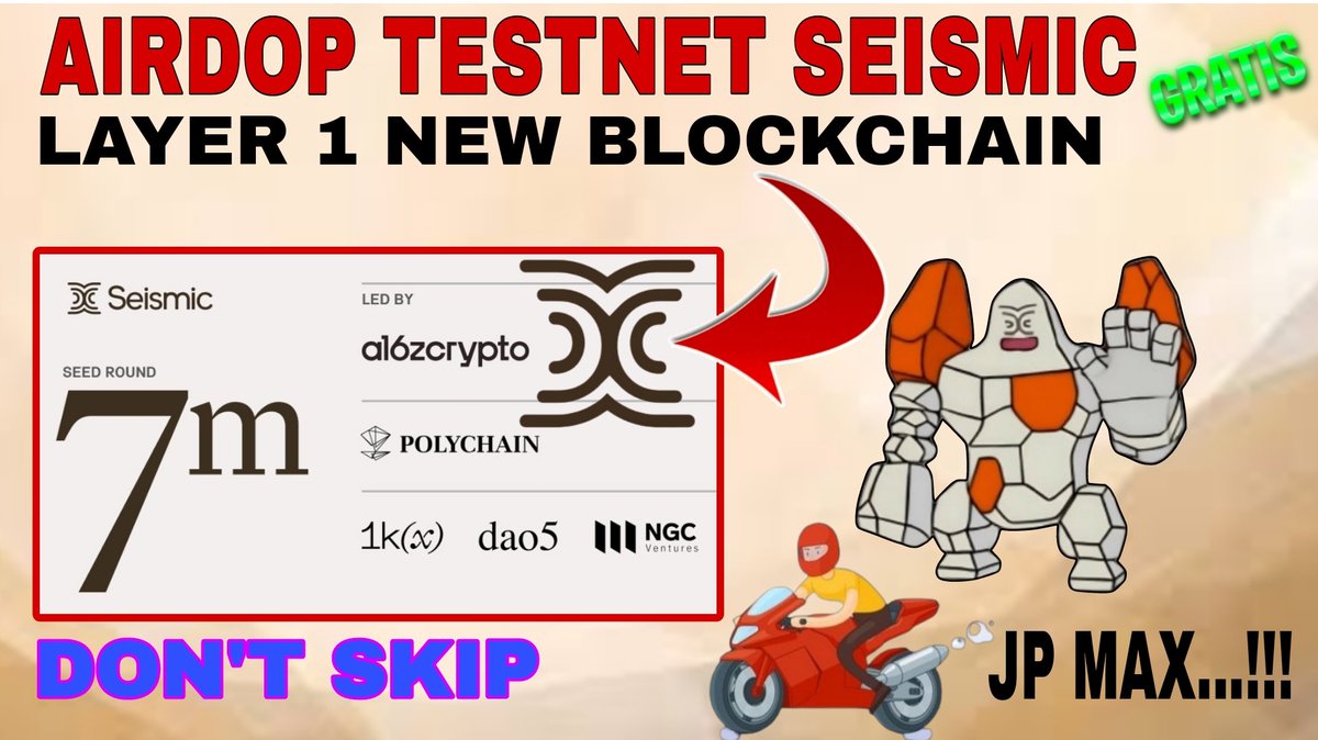 bangliber1's tweet photo. New project seismic
Layer 1 new Blockchain
Don't skip sir....
Full tutorial in my channel youtube
https://t.co/VsGF2i00Mb
@SeismicSys
@fcksjkh
@lyronctk
#Airdrop #cryptocurrency #Layer1
#newblockchain https://t.co/lbs43rKGEB