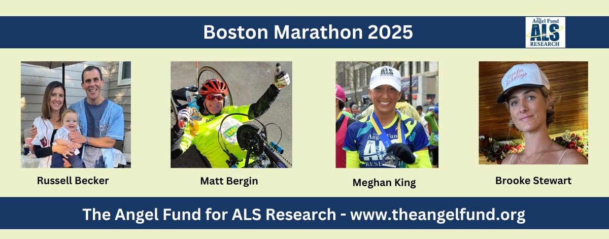 <a href="/theangelfundals/">The Angel Fund</a>   <a href="/BostonMarathon/">Boston Marathon</a> team will run the 26.2 miles to raise funds for ALS research. 
Our Boston marathoners: Meghan King, Russ Becker,   Brooke Stewart and Matt Bergin 
secure.frontstream.com/theangelfundbo…