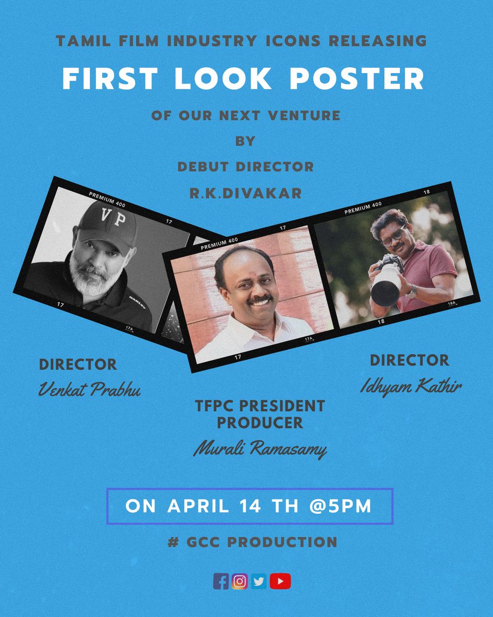 Krithika Ganthi (@krithikaganthi) on Twitter photo Our next Venture.. <a href="/bagavathsingvn/">Mahaathaaraa Bagavath</a> <a href="/Ghantharvaa/">Ghantharvaa</a> <a href="/vp_offl/">venkat prabhu</a> @sadhaga_paravaigal <a href="/sunpictures/">Sun Pictures</a> <a href="/jayam_mohanraja/">Mohan Raja</a> <a href="/gcc70203/">GCC Film Production</a>
<a href="/diwakarankrish5/">R.K.DIVAKAR</a>
@bagavathsinghvn
@srgopi10
<a href="/filmmakerkathir/">kathir</a>
<a href="/ThenandalFilm/">Thenandal Films</a>
<a href="/MuraliRamasamy4/">THENANDAL RAMASAMY</a> Our next Venture.. <a href="/bagavathsingvn/">Mahaathaaraa Bagavath</a> <a href="/Ghantharvaa/">Ghantharvaa</a> <a href="/vp_offl/">venkat prabhu</a> @sadhaga_paravaigal <a href="/sunpictures/">Sun Pictures</a> <a href="/jayam_mohanraja/">Mohan Raja</a> <a href="/gcc70203/">GCC Film Production</a>
<a href="/diwakarankrish5/">R.K.DIVAKAR</a>
@bagavathsinghvn
@srgopi10
<a href="/filmmakerkathir/">kathir</a>
<a href="/ThenandalFilm/">Thenandal Films</a>
<a href="/MuraliRamasamy4/">THENANDAL RAMASAMY</a>