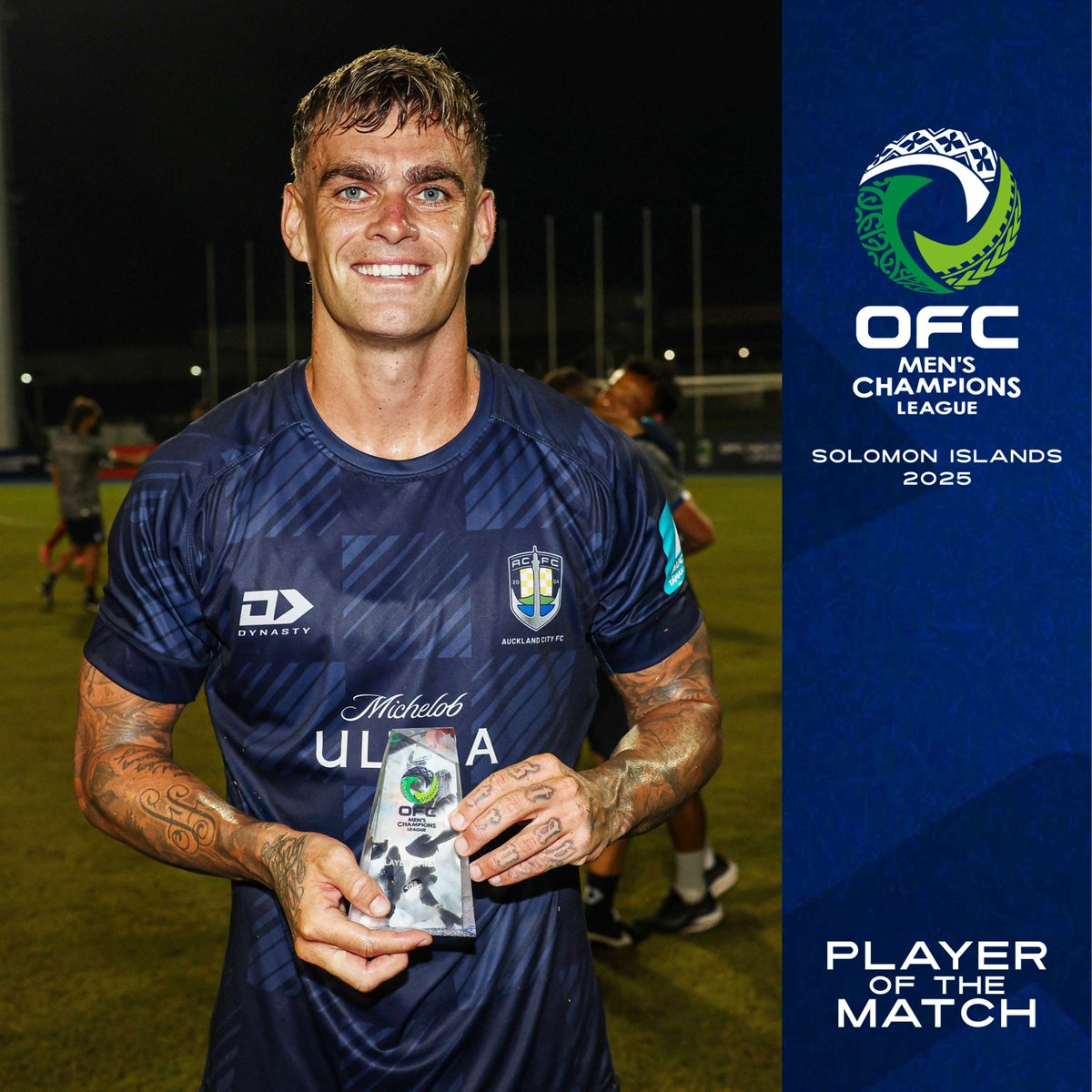 🏅Congratulations to Myer Bevan of Auckland City FC recognised for their standout display with the OFC Player of the Match award in today’s final.

Watch extended highlights and full match replays FREE on FIFA+ 
fifa.fans/3Rx2i9T

#OMCL