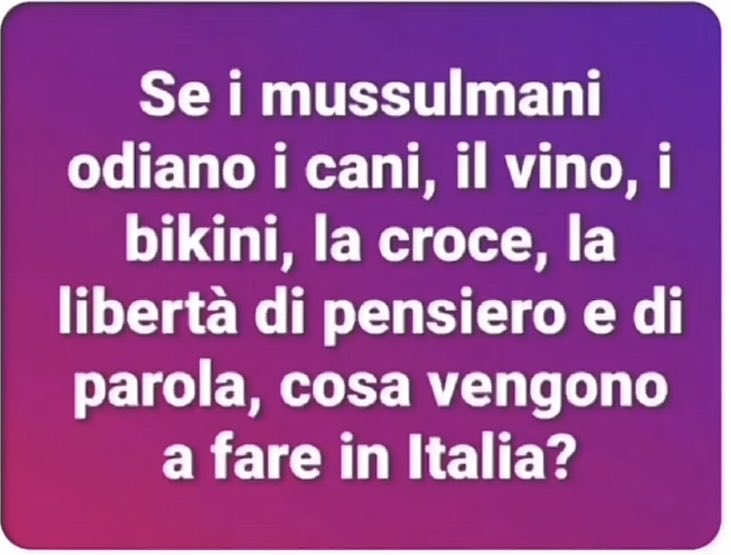 FabioZfz9's tweet photo. Domanda retorica ovviamente, il loro fine ultimo è la conquista dell’occidente come da millenni a questa parte! https://t.co/fn0t3jglTr