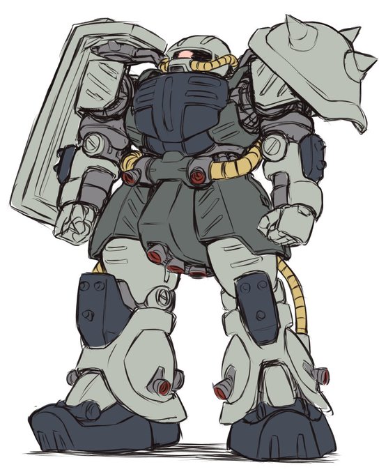 ジークアクス見たら描きたくなった自己流のザク 