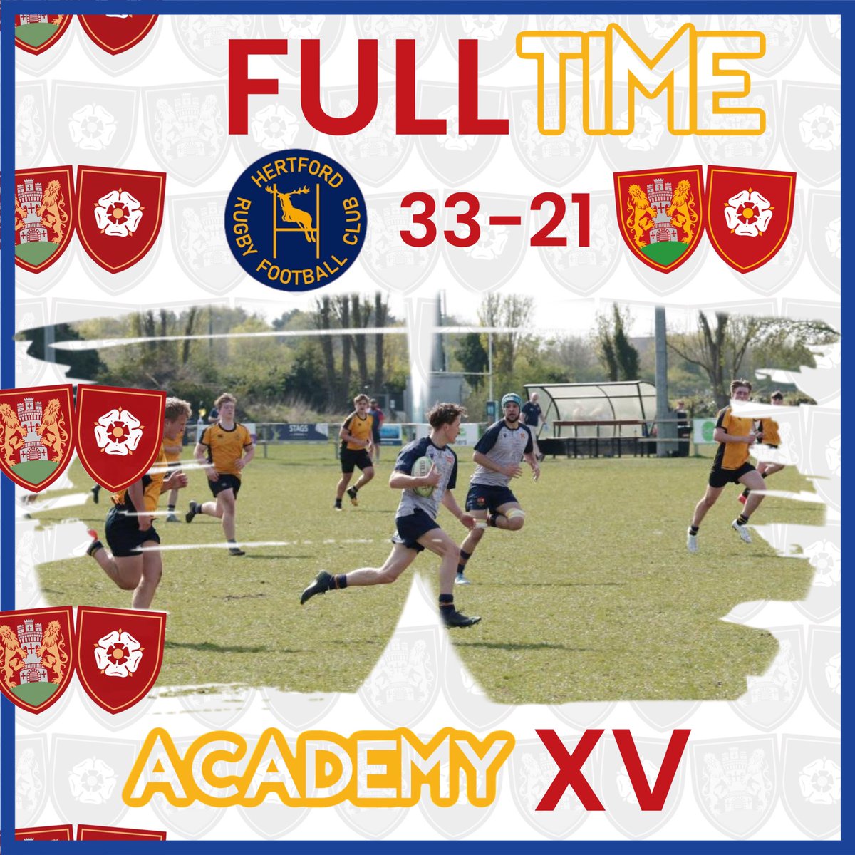 An entertaining game down at Hertford Rugby Football Club ended in defeat for The Academy.

🔴🟡🔵