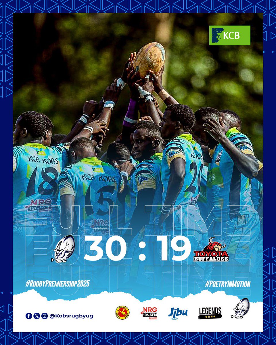 KOBs Rugby Club UG (@kobsrugbyug) on Twitter photo Well in Lads, what a come back from last week. ๐ฅ๐ฅ๐ฅ
You showed up and showed out. We are super proud of you.
Onto the Semi Finals โญ๏ธโญ๏ธ
Thumbs up to <a href="/BuffaloesRFC/">Buffaloes Rugby Club</a> for a good game.
#KCBKOBs #PoetryInMotion #BlueArmy Well in Lads, what a come back from last week. ๐ฅ๐ฅ๐ฅ
You showed up and showed out. We are super proud of you.
Onto the Semi Finals โญ๏ธโญ๏ธ
Thumbs up to <a href="/BuffaloesRFC/">Buffaloes Rugby Club</a> for a good game.
#KCBKOBs #PoetryInMotion #BlueArmy