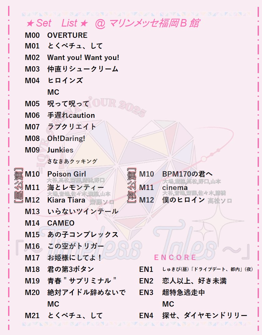 LOVE ARENA TOUR 2025 「～Timeless Tales〜」 @ マリンメッセ福岡 B館