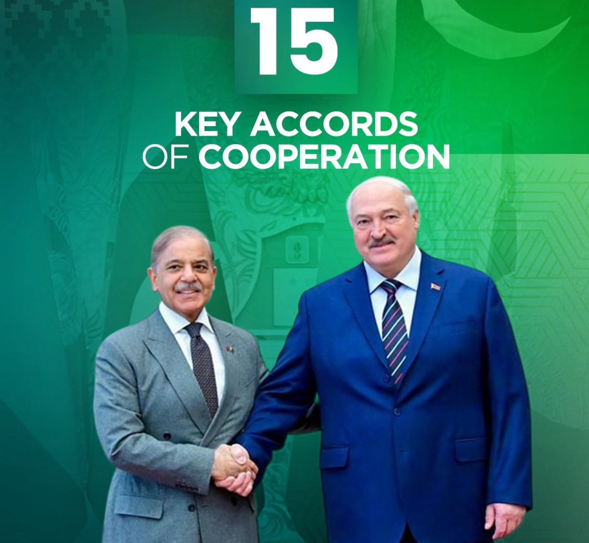 visegrad24's tweet photo. BREAKING:

150 000 young Pakistani workers will move to Belarus to alleviate labor shortages in agriculture and industry.

The agreement was reached today during a meeting in Minsk between Pakistan’s Prime Minister Shehbaz Sharif and Belarusian dictator Aleksandr Lukashenko. https://t.co/e6A3MQFyxY