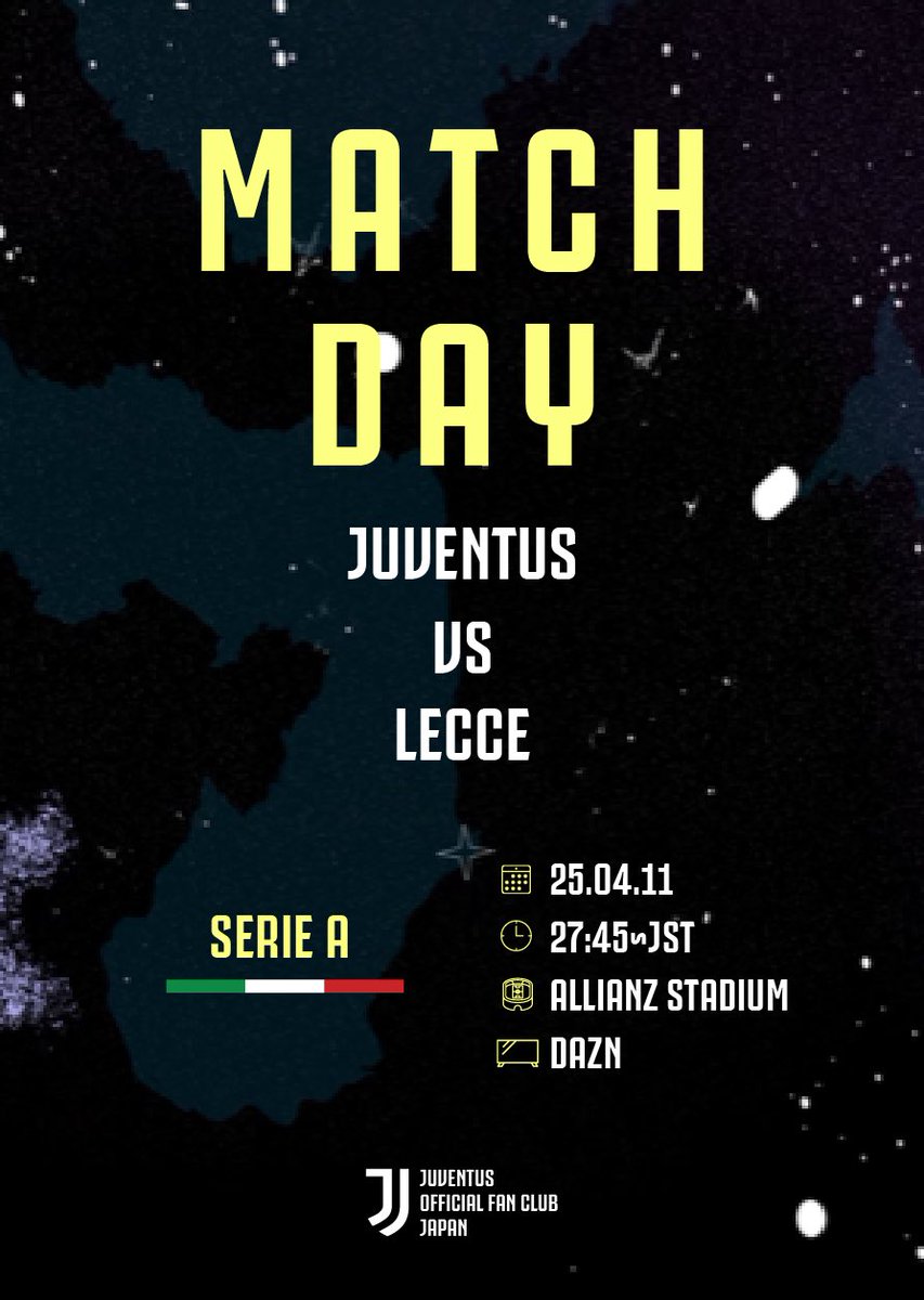 JuClubGiappone's tweet photo. It’s Matchday! 🔥
残り試合も少なくなって来ました。負けられない試合が続きます、、、
forza juve!!
#JOFCJ
#JOFCJAPAN
#JuveLecce https://t.co/QMGydbaUdb